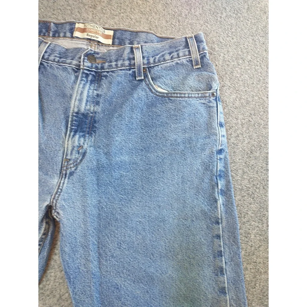 Levi Strauss Signature Mens Regular Fit Light Wash Blue Denim Jeans W36 L29